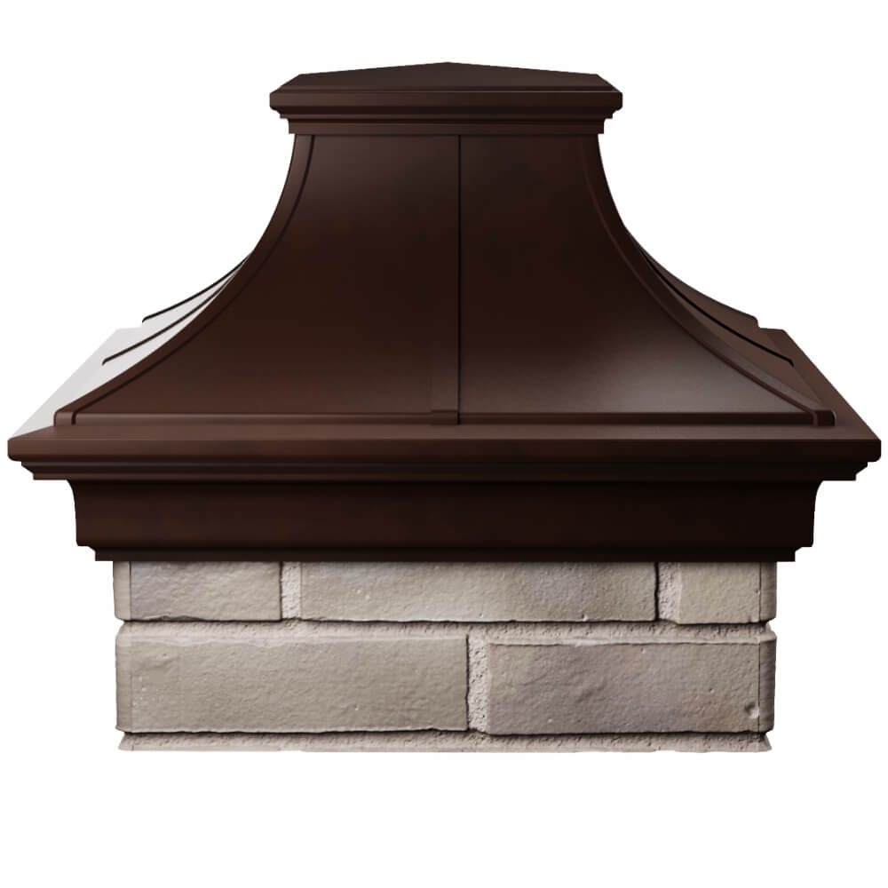 Колпак Zking Монблан Премиум Коричневый на столб 1.5х1.5 кирпича (385х385мм) Саяногорск фото
