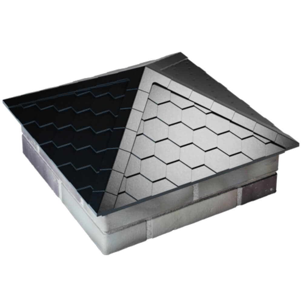 Колпак Zking Эверест Черный на столб 2х2 кирпича (535х535мм) Саяногорск фото