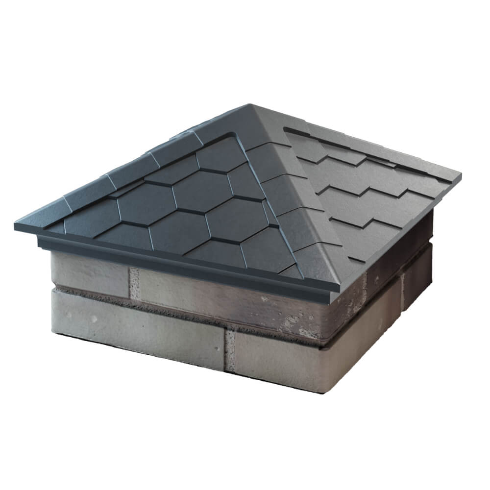 Колпак Zking Эверест Серый на столб 1.5х1.5 кирпича (390х390мм) в Саяногорске фото