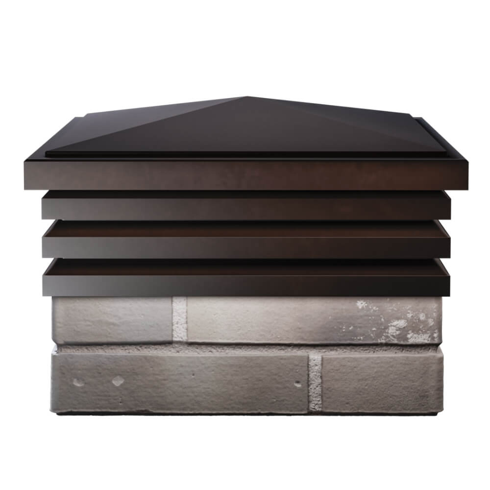 Колпак Zking Бона ХайТек Коричневый на столб 1.5х1.5 кирпича (385х385мм) Саяногорск фото