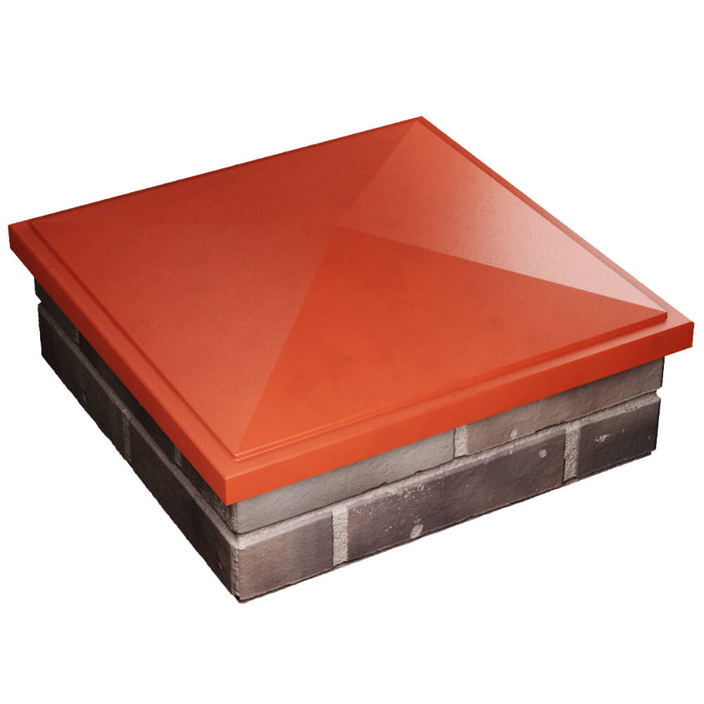 Колпак Zking БонаМоно Красный на столб 2х2 кирпича (515х515, 530х530мм) в Саяногорске фото