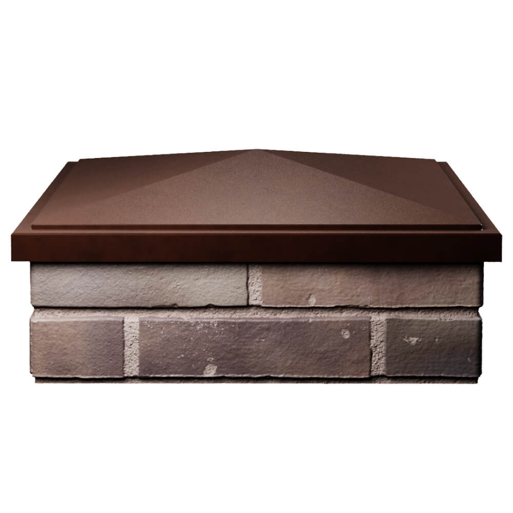 Колпак Zking БонаМоно Коричневый на столб 2х2 кирпича (515х515, 530х530мм) Саяногорск фото