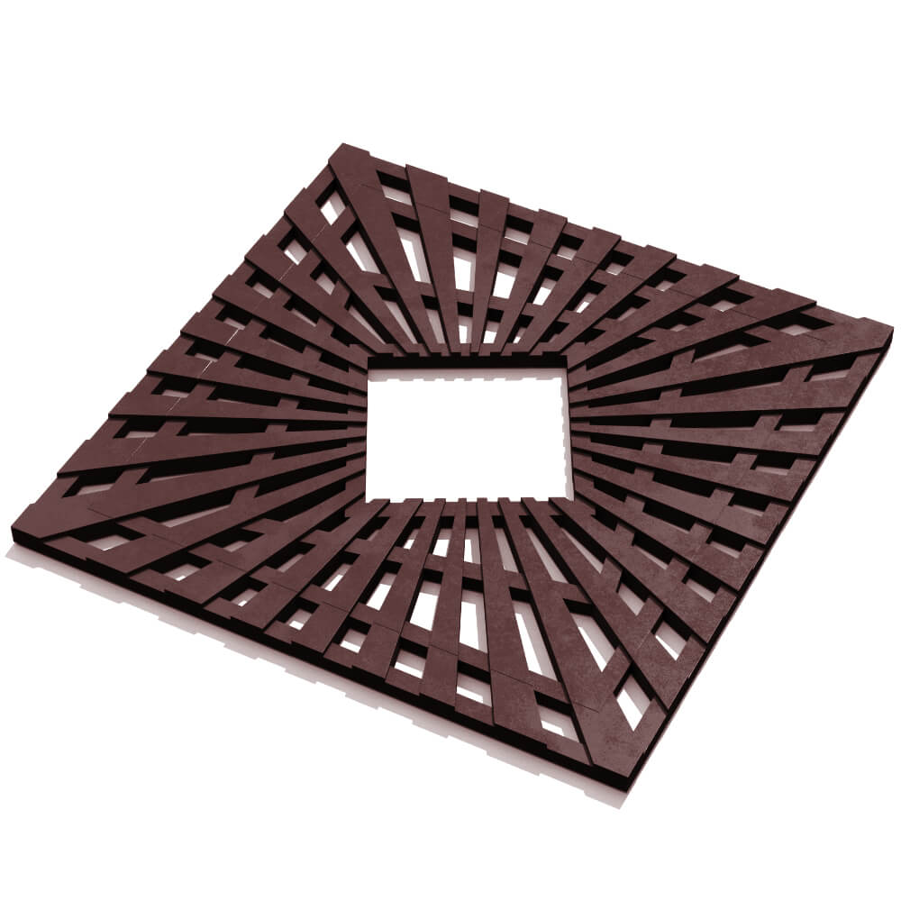 Приствольная решетка для дерева ZKING ATMOSPHERE 1.2х1.2м Коричневая в Саяногорске фото