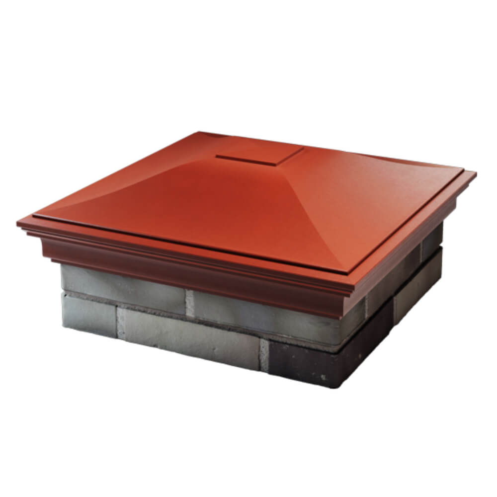 Колпак Zking Монблан Красный на столб 2х2 кирпича (515х515мм) в Саяногорске фото