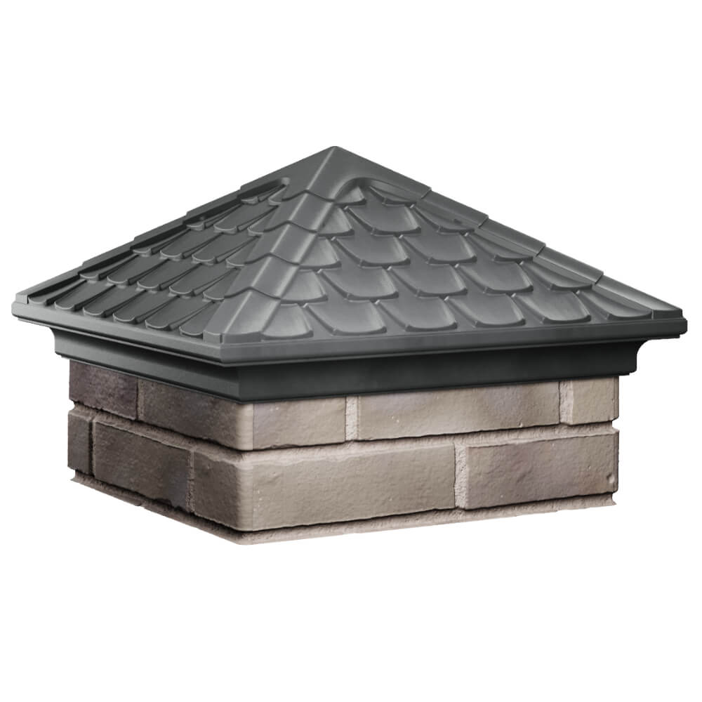 Колпак Zking Эльбрус Серый на столб 1.5х1.5 кирпича (385х385мм) в Саяногорске фото