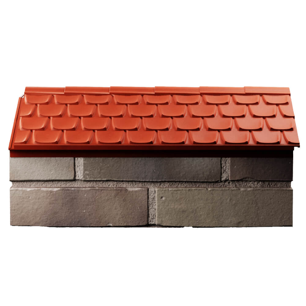 Парапет Zking Эльбрус Красный с посадкой на 1 кирпич (255мм) в Саяногорске фото