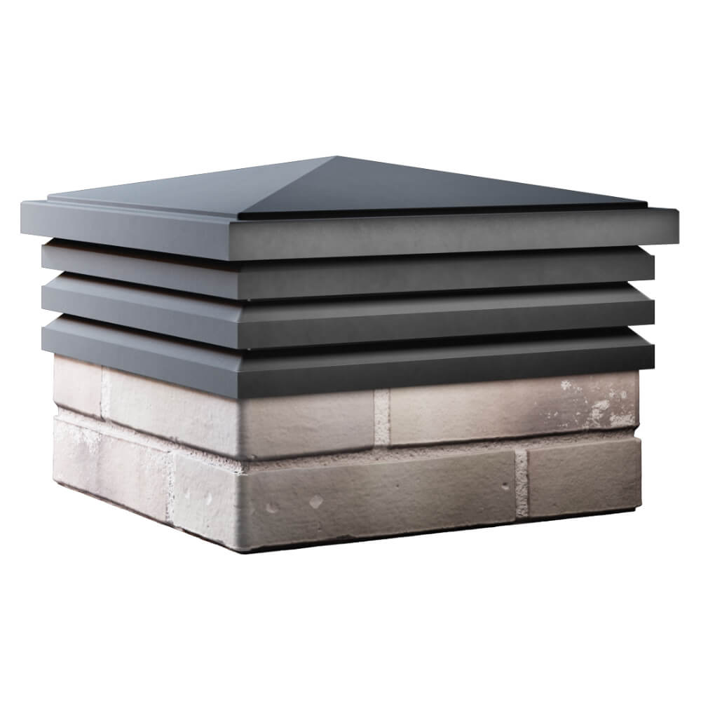 Колпак Zking Бона ХайТек Серый на столб 1.5х1.5 кирпича (385х385мм) в Саяногорске фото