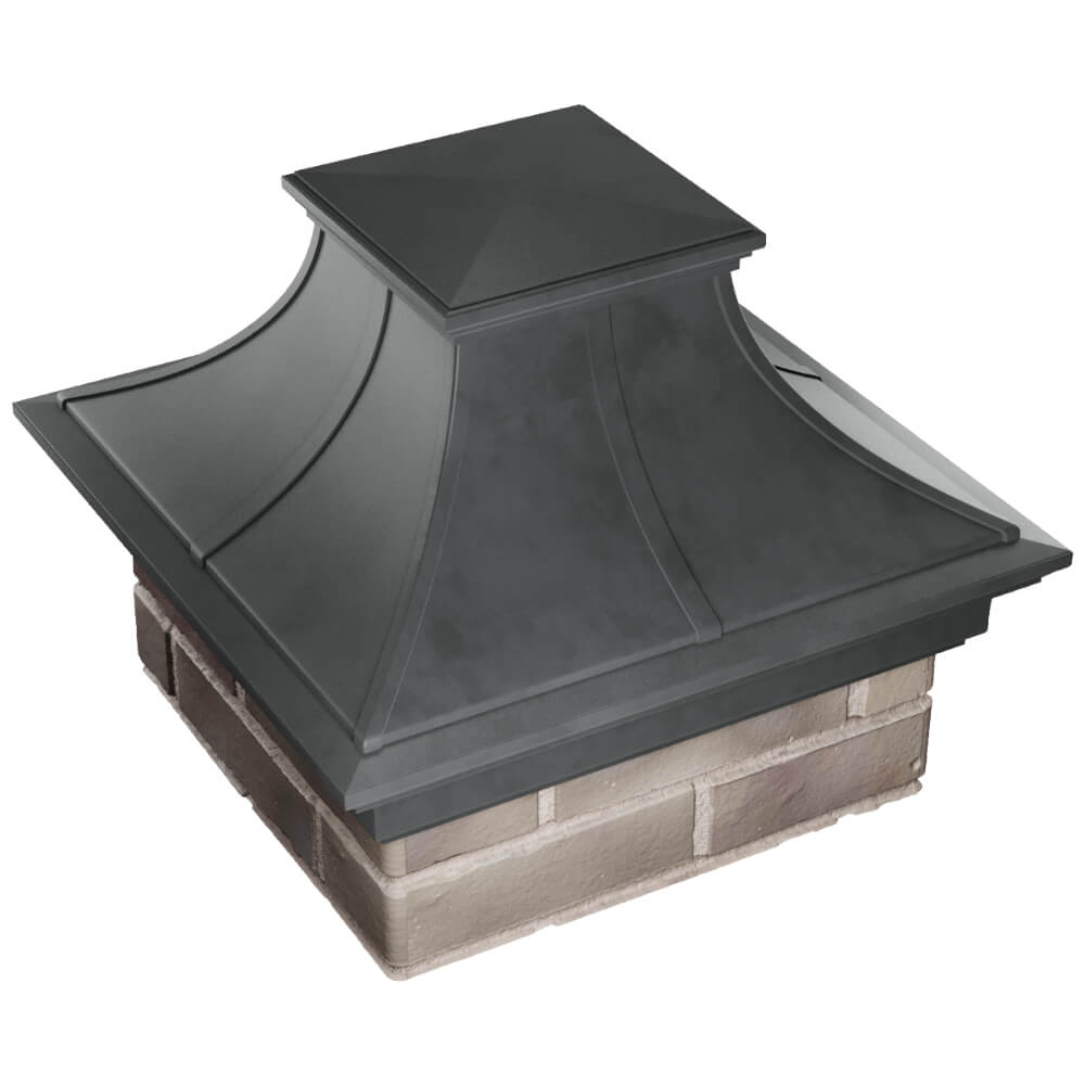 Колпак Zking Монблан Премиум Серый на столб 1.5х1.5 кирпича (385х385мм) в Саяногорске фото