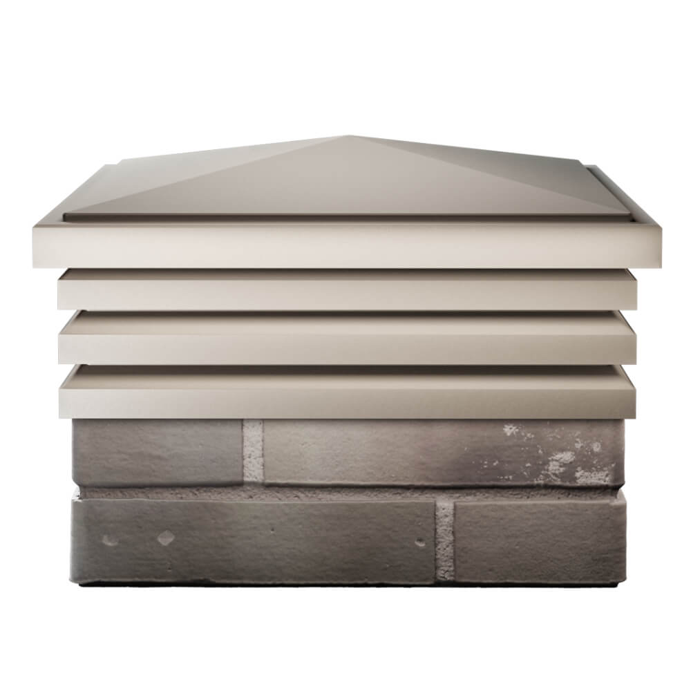 Колпак Zking Бона ХайТек Бежевый на столб 1.5х1.5 кирпича (385х385мм) Саяногорск фото