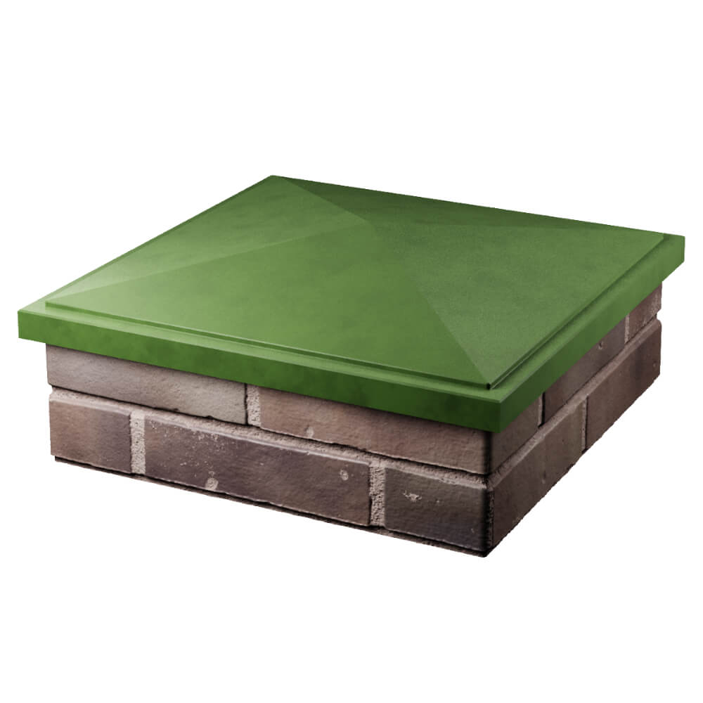 Колпак Zking БонаМоно Зеленый на столб 2х2 кирпича (515х515, 530х530мм) в Саяногорске фото