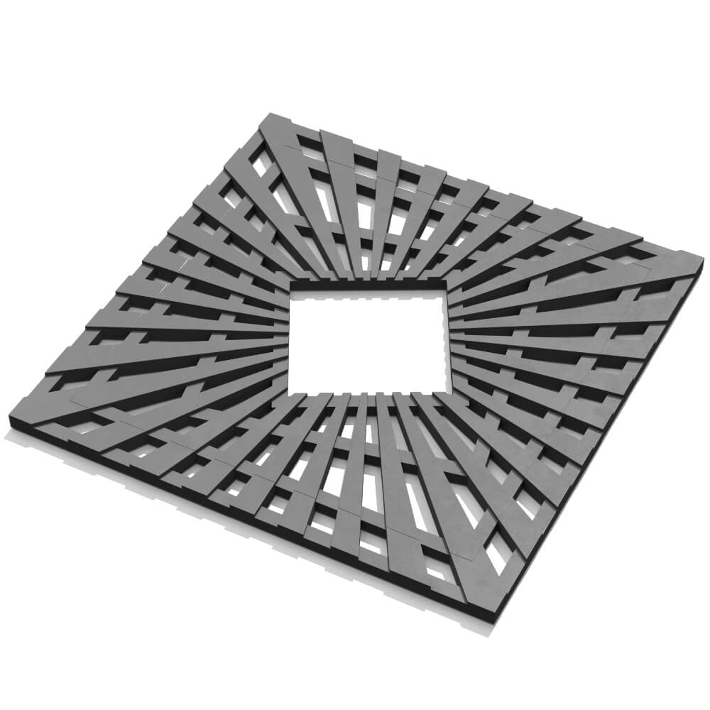 Приствольная решетка для дерева ZKING ATMOSPHERE 1.2х1.2м Серая в Саяногорске фото