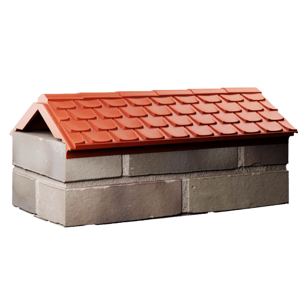 Парапет Zking Эльбрус Красный с посадкой на 1 кирпич (255мм) Саяногорск фото