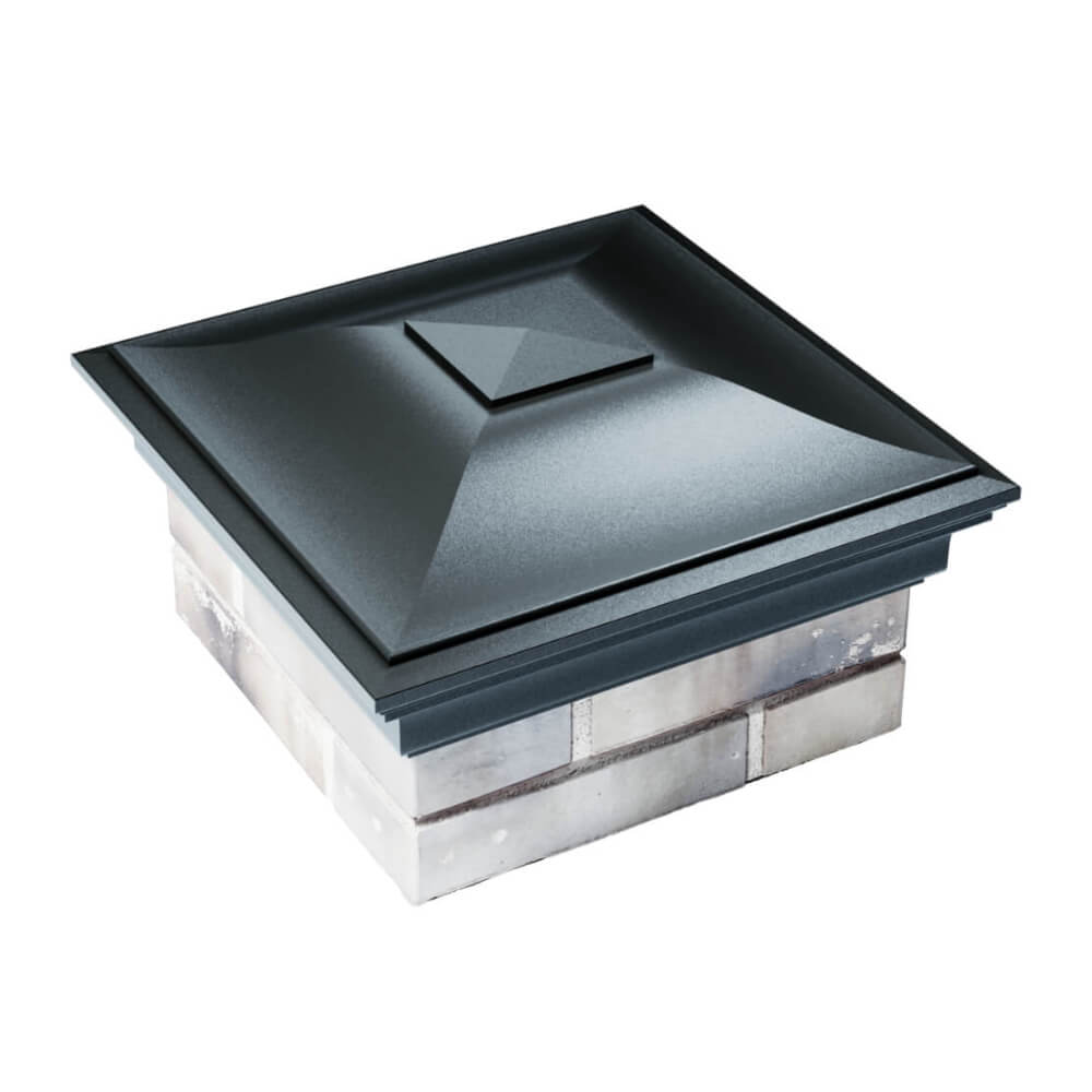 Колпак Zking Монблан Черный на столб 1.5х1.5 еврокирпича 0.7НФ (355х355мм) в Саяногорске фото