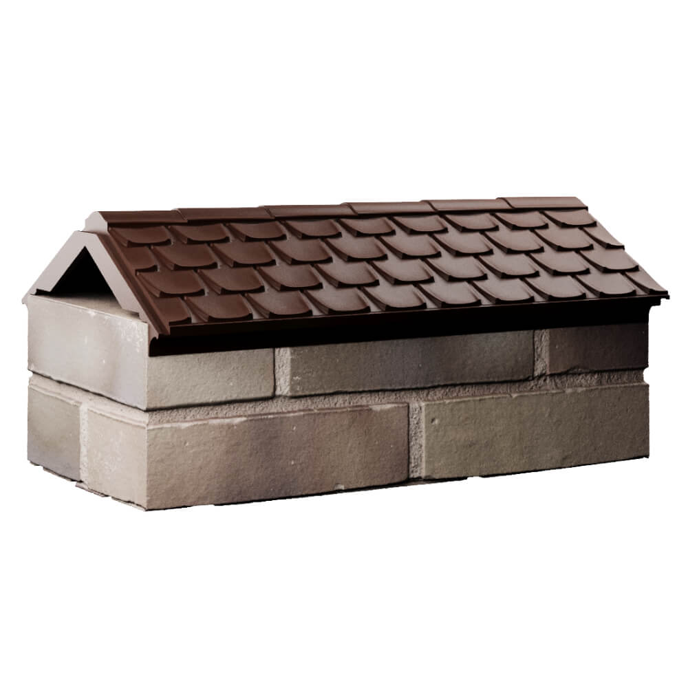Парапет Zking Эльбрус Коричневый с посадкой на 1 кирпич (255мм) Саяногорск фото