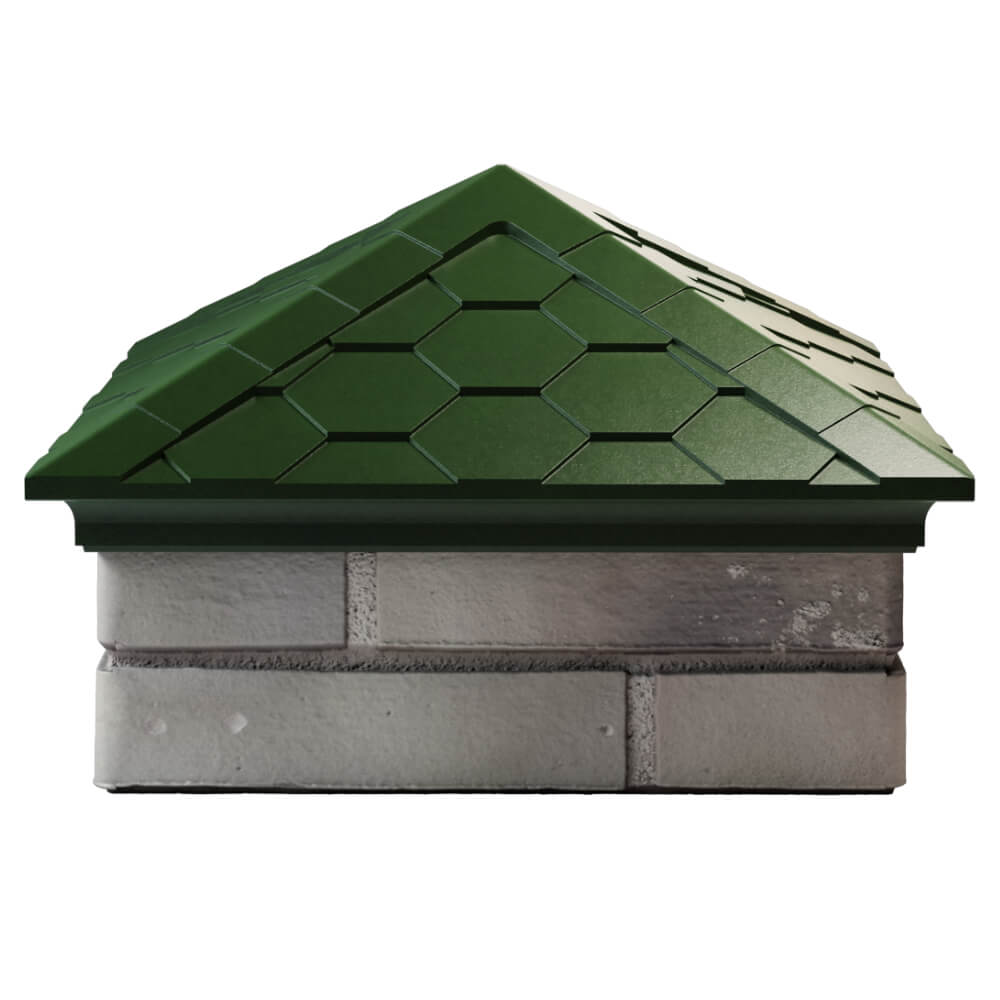 Колпак Zking Эверест Зеленый на столб 1.5х1.5 кирпича (390х390мм) Саяногорск фото